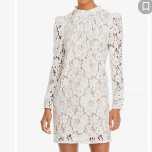 Wayf Women's Emma Puff Sleeve Lace Dress - white, XS